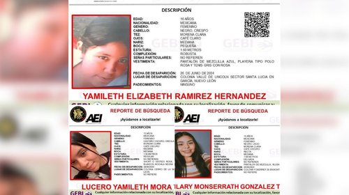Desaparecen tres menores de edad en Nuevo León en dos días