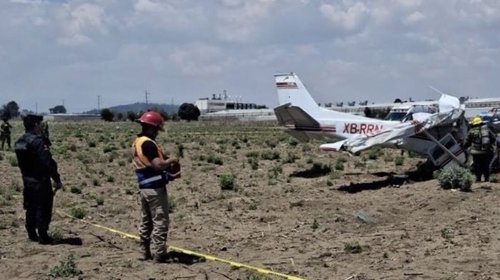 Desplome de avioneta deja tres muertos en Puebla 