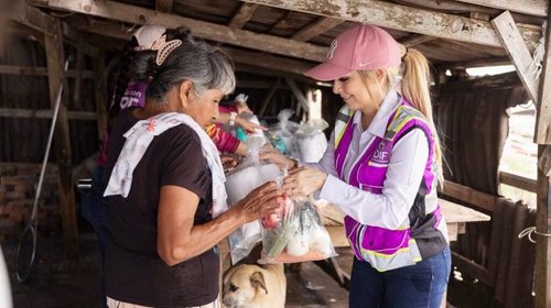 DIF Matamoros entrega despensas estatales en Puerto El Mezquital