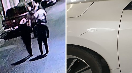 Vandalizan carro asistentes a concierto en Estadio Banorte