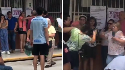 Lady Casilla: intenta saltarse la fila y la golpean en Apodaca