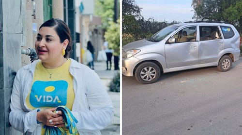 Balean camioneta de candidata a alcaldía de Guadalupe