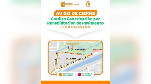 Habrá cierres nocturnos por obras en Avenida Revolución