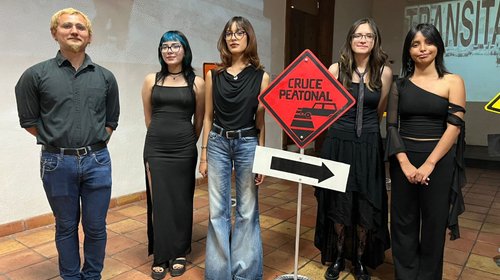 Buscan visibilizar estudiantes problemática de los peatones