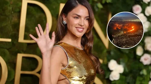 Eiza González evacúa su hogar por incendios en Los Ángeles