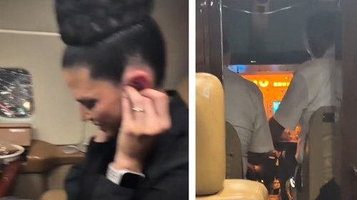 Natalia Jiménez vive momentos de pánico en el aire