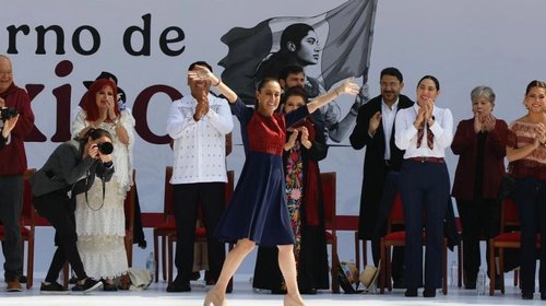 Sheinbaum encabeza mensaje por siete años de la 4T en el Zócalo 