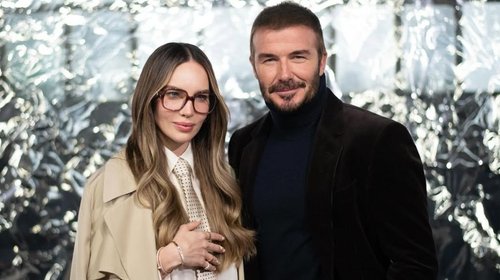 Belinda brilla en Milán y comparte la alfombra con David Beckham