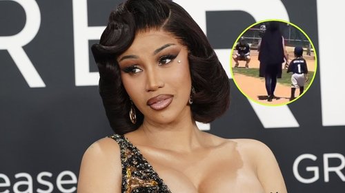 Cardi B cambia los escenarios por béisbol para apoyar a su hijo