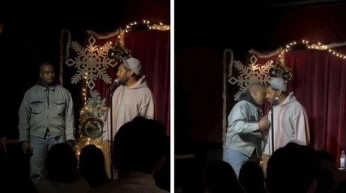 Kanye West sorprende al reír a carcajadas en show de comedia