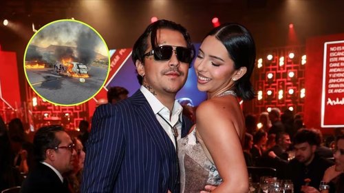 Reportan ataque a convoy de Christian Nodal y Ángela Aguilar