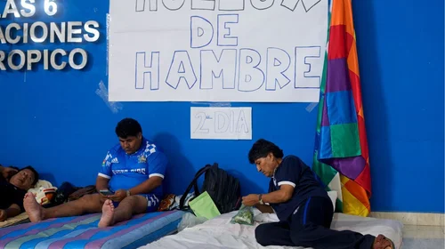 Evo continuará huelga de hambre y lucha contra gobierno de Arce