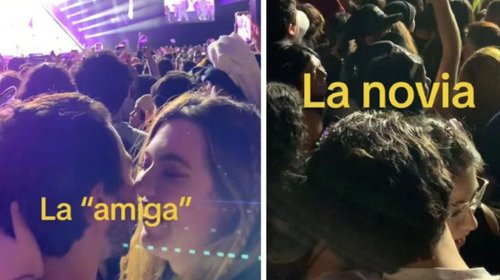 Exhiben a mujer por besar al novio de su amiga en un concierto