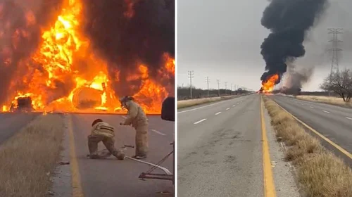 Explota pipa cisterna en carretera Nava-Piedras Negras
