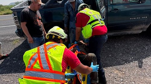 Motociclista resulta gravemente herido en Ramos Arizpe