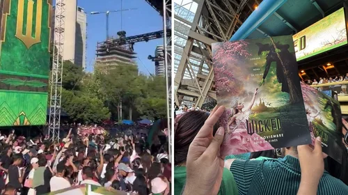 Fans cruzan valla en la premier de 'Wicked' en Auditorio Nacional