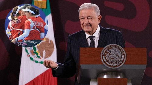 Felicita AMLO a ganadoras del bronce en tiro con arco