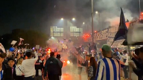 Fiesta Rayada previa a los cuartos de final contra San Luis
