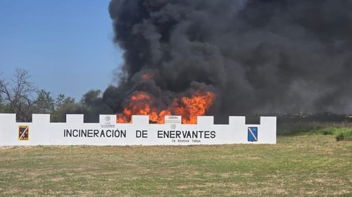 Fiscalía de Tamaulipas incinera más de 800 kilos de narcóticos