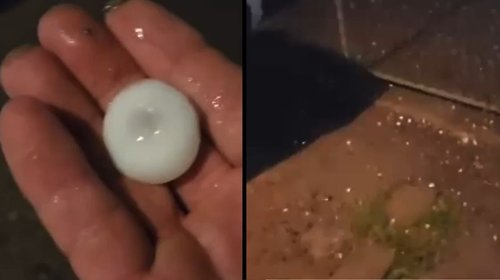 Reportan caída de granizo en General Terán por frente frío