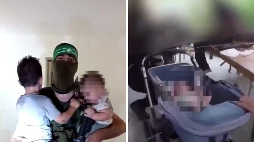 Hamás difunde video exhibiendo a bebés y niños secuestrados