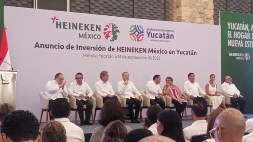 Anuncia Heineken México inversión de 8,700 mdp en Yucatán