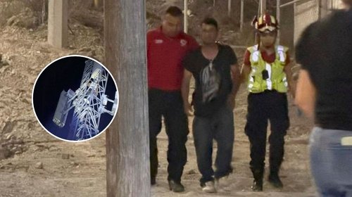 Detona delirio de persecución crisis de hombre que subió a antena