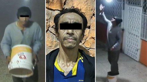 Sorprenden a hombre robando focos en escuela de Monterrey