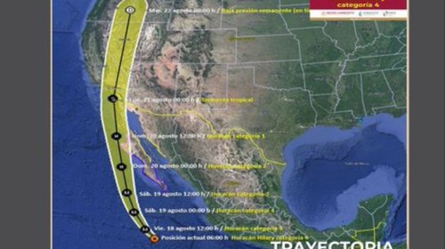 Hilary se intensifica a categoría 4 en el Pacífico mexicano