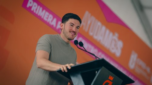 Samuel García arranca obra de Centro Comunitario en Juárez