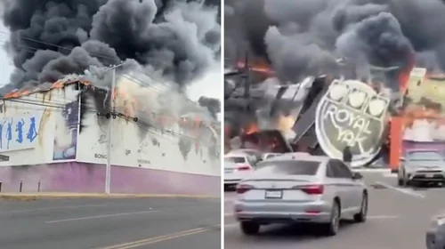 Incendio destruye Casino Royal Park en Culiacán