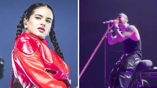 Rauw Alejandro rinde homenaje a Rosalía en concierto