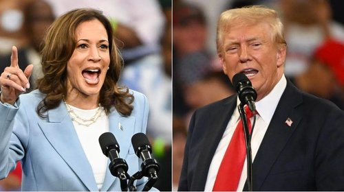 Kamala aventaja a Trump en estados claves según sondeo