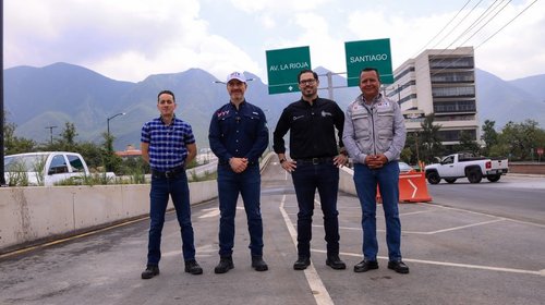 Adrián de la Garza supervisa el circuito vial Huajuco