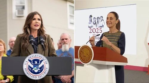 Kristi Noem acusa a Sheinbaum de 'alentar' protestas en LA