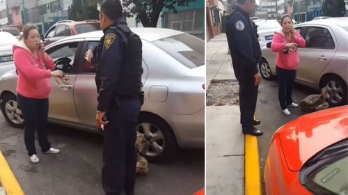 'Lady estacionamiento' insulta por estacionarse afuera de su casa