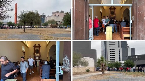 Largas filas en iglesias por recorrido de los Siete Templos