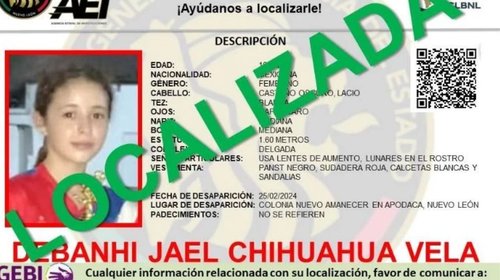 Localizan con vida a Debanhi Jael, menor desaparecida en Apodaca
