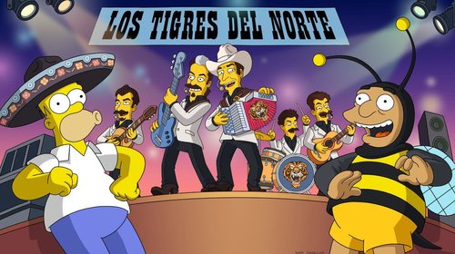 Tigres del Norte llegan a Springfield para cantar en Los Simpson