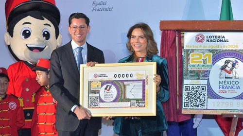 Lotería Nacional celebra 200 años de México y Francia