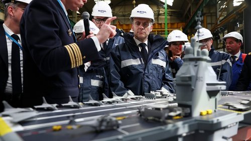 Macron nombra 'Francia Libre' a próximo portaaviones nuclear