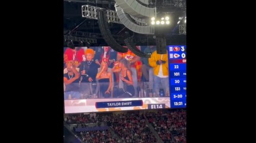 ¡Salud! Así disfruta Taylor Swift del Super Bowl