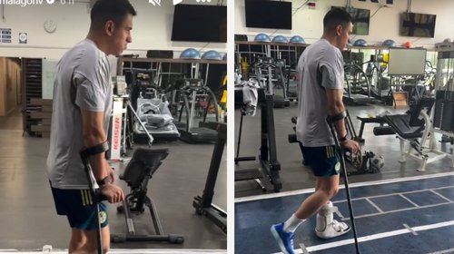 Malagón da sus primeros pasos tras fractura del tendón de Aquiles