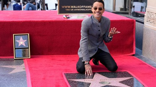 Marc Anthony recibe su estrella en el Paseo de la Fama