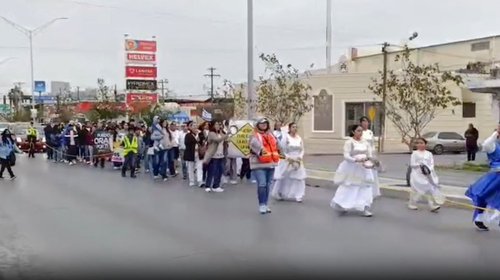 Marchan feligreses contra violencia e inseguridad de Matamoros