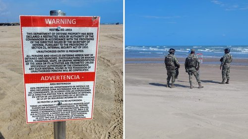 Retiran letreros colocados por estadounidenses en Playa Bagdad