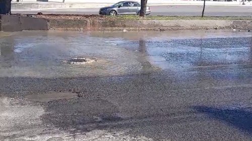 Fuga de aguas negras afecta vialidad en avenida Pablo Livas