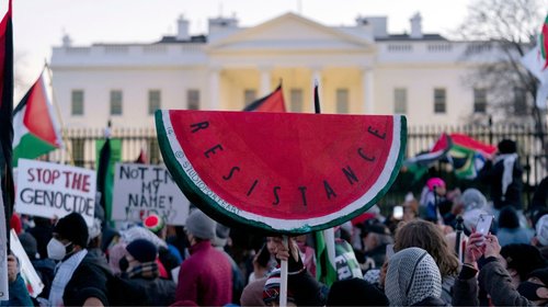 Miles marchan en EUA y otros países en apoyo a palestinos