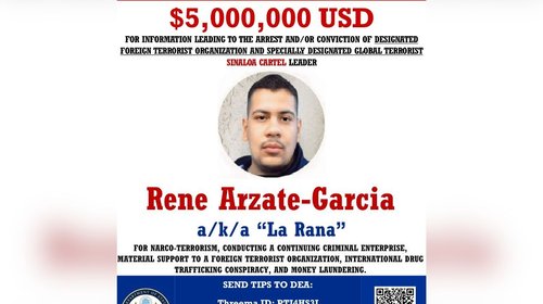 EUA acusa por narcoterrorismo a 'La Rana' y ofrece recompensa
