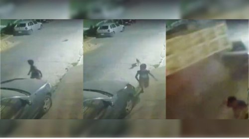 Niño se salvan de ser atropellado por un camión; su perrito no